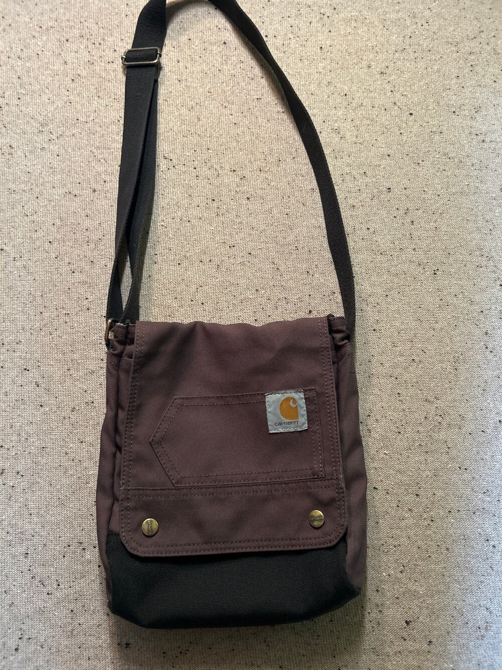 Carhartt Crossbody Messenger Bag Dark Purple Plum Black Gorpcore Utility Port
